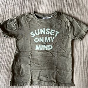 Zara boys sage green/grey t shirt size 4-5
